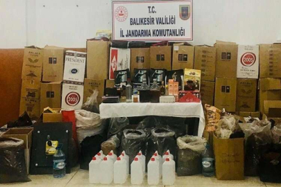 Jandarma Susurluk’ta Kaçak Alkol Ve Tütün Operasyonu Yaptı