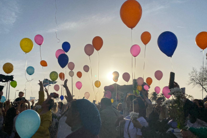 GÖKYÜZÜ, FEVZİYE BEBEK İÇİN BALONLARLA DOLDU