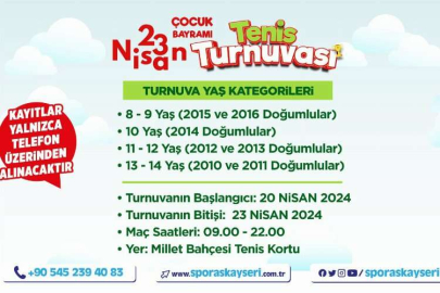 Kayseri'de  23 Nisan’a özel turnuva