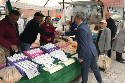 ERDEK KAYMAKAMI PAZARDA ESNAF İLE BULUŞTU