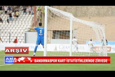 BANDIRMASPOR KART İSTATİSTİKLERİNDE ZİRVEDE