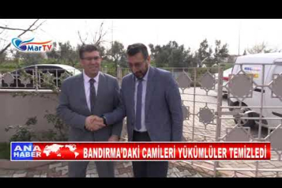 BANDIRMA’DAKİ CAMİLERİ YÜKÜMLÜLER TEMİZLEDİ