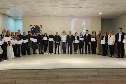 BANDIRMA’DA 23 KADIN KAYNAKÇI SERTİFİKALARINI ALDI