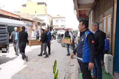 BURHANİYE’DE YOL VE KALDIRIM İŞGALİNE ORTAK DENETİM