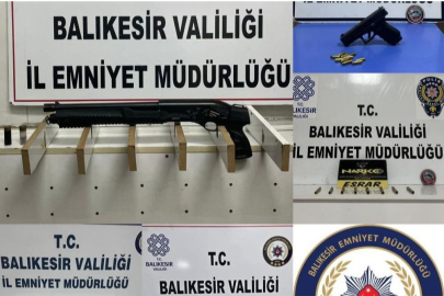 BALIKESİR’DE BİNLERCE KAÇAK MALZEME VE SİLAH ELE GEÇİRİLDİ