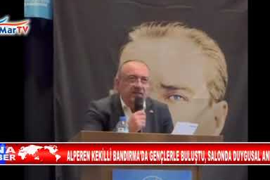 ALPEREN KEKİLLİ BANDIRMA'DA GENÇLERLE BULUŞTU, SALONDA DUYGUSAL ANLAR