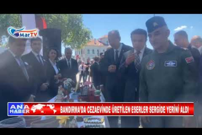 BANDIRMA’DA CEZAEVİNDE ÜRETİLEN ESERLER SERGİDE YERİNİ ALDI