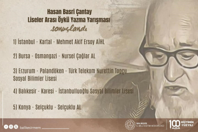 HASAN BASRİ ÇANTAY ÖYKÜ YARIŞMASI’NIN 4’ÜNCÜSÜ BALIKESİR’DEN